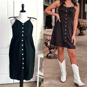 Unworn! Fit & Flare Button Detail Smocked Back Summer Dress